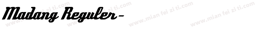 Madang Reguler字体转换